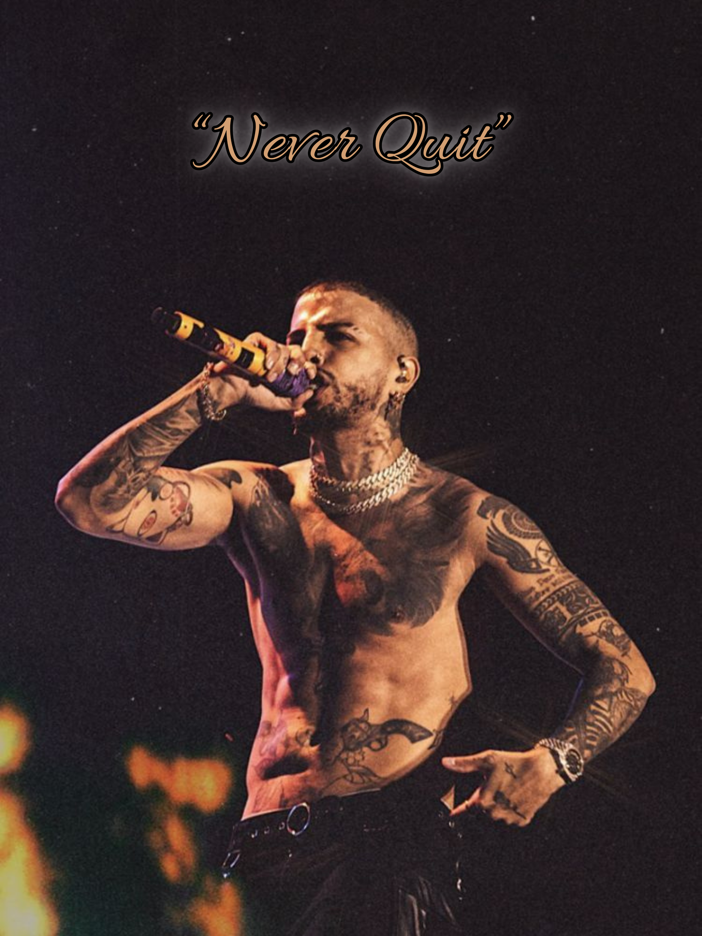 Cuadro Rauw Alejandro "Never Quit"