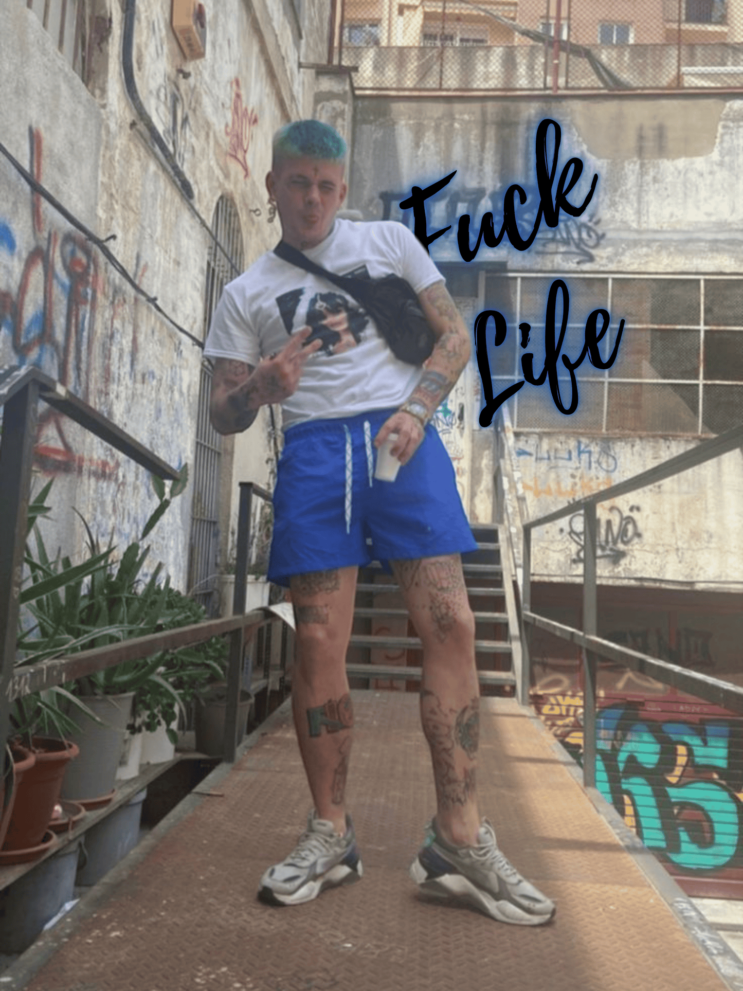 Cuadro cecilio G "Fuck Life"