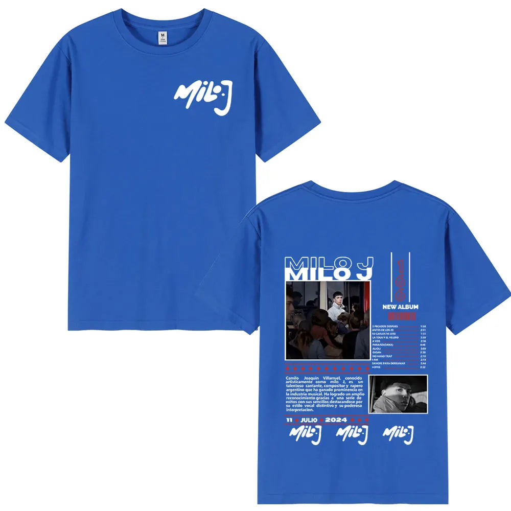 Rapper Milo J 166 Album Merch T Shirt Men Women Clothing Fashion Hip Hop T-shirt Cotton Casual Oversized Short Sleeve T-shirts