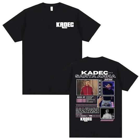 Rapper Kadec Santa Anna 2025 Tour T Shirt Men Women High Quality Casual Oversized T-shirts Vintage 100% Cotton Crewneck T-shirt