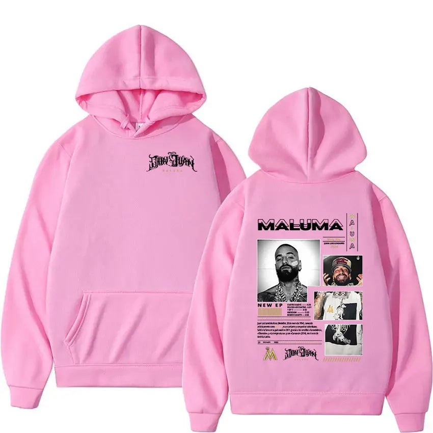 Rapper MALUMA 2024 Album Graphic Hoodie Men Hip Hop Vintage Pullover Sweatshirt Unisex High Quality Oversized Hoodies Streetwear