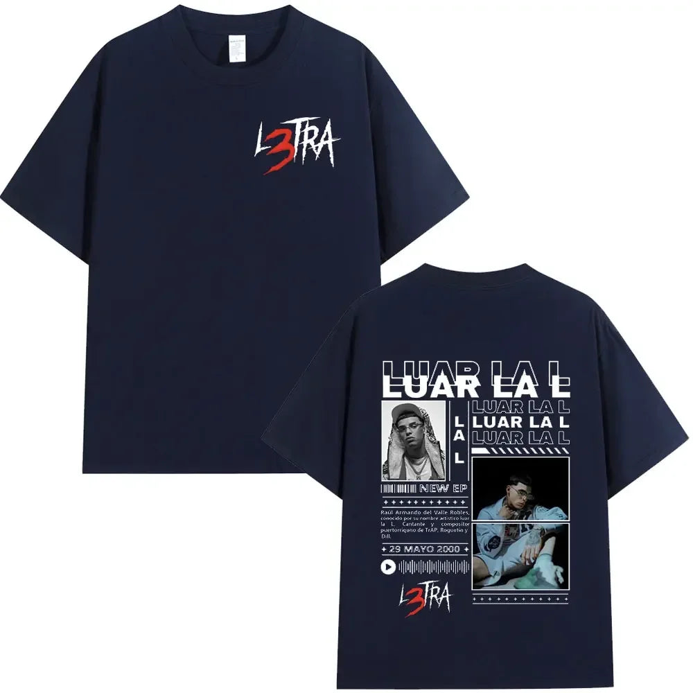 Rapper Luar La L L3TRA T shirt Men Women Hip Hop Fashion Short Sleeve T-shirts 100% Cotton Casual Oversized Tee Shirt Streetwear