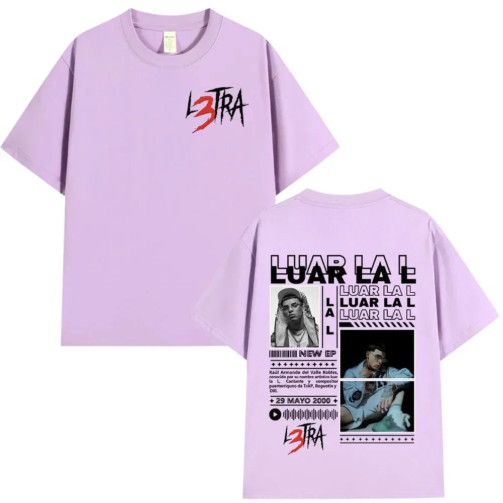 Rapper Luar La L L3TRA T shirt Men Women Hip Hop Fashion Short Sleeve T-shirts 100% Cotton Casual Oversized Tee Shirt Streetwear