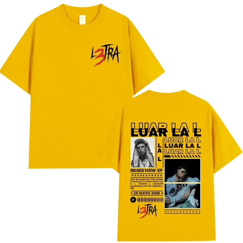 Rapper Luar La L L3TRA T shirt Men Women Hip Hop Fashion Short Sleeve T-shirts 100% Cotton Casual Oversized Tee Shirt Streetwear