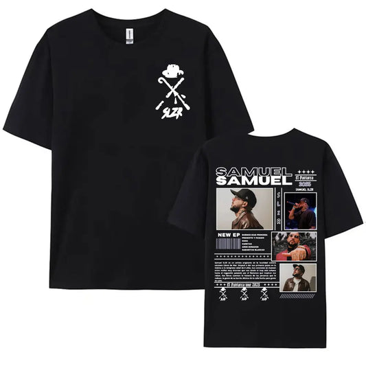 Rapper Samuel Slzr Tour 2025 Graphic T Shirts Men Women Harajuku Hip Hop Pop Music T-shirts Casual 100% Cotton Oversized T Shirt
