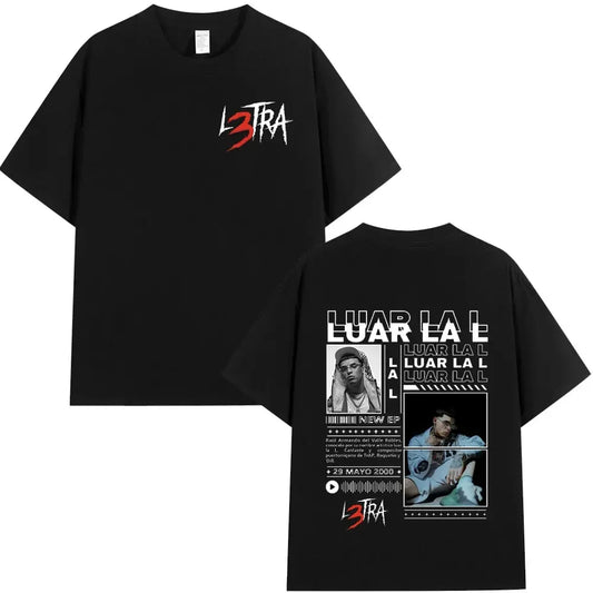 Rapper Luar La L L3TRA T shirt Men Women Hip Hop Fashion Short Sleeve T-shirts 100% Cotton Casual Oversized Tee Shirt Streetwear