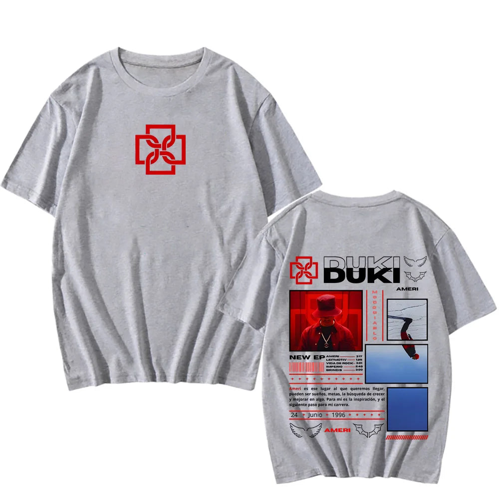 Duki Ameri New EP TShirts Unisex Men/Women Classic Clothing Hip Hop Tops Vintage Fashion Streetwear Cotton T-Shirts Short Sleeve
