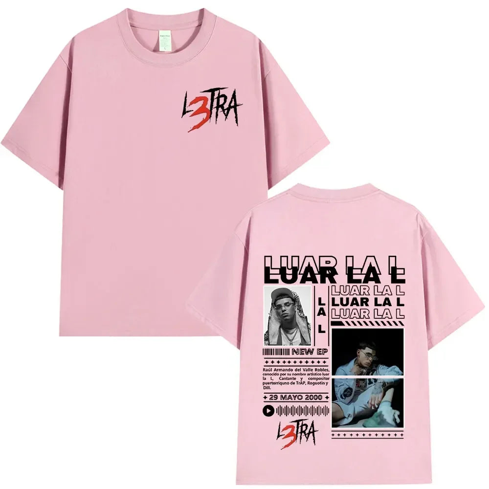Rapper Luar La L L3TRA T shirt Men Women Hip Hop Fashion Short Sleeve T-shirts 100% Cotton Casual Oversized Tee Shirt Streetwear