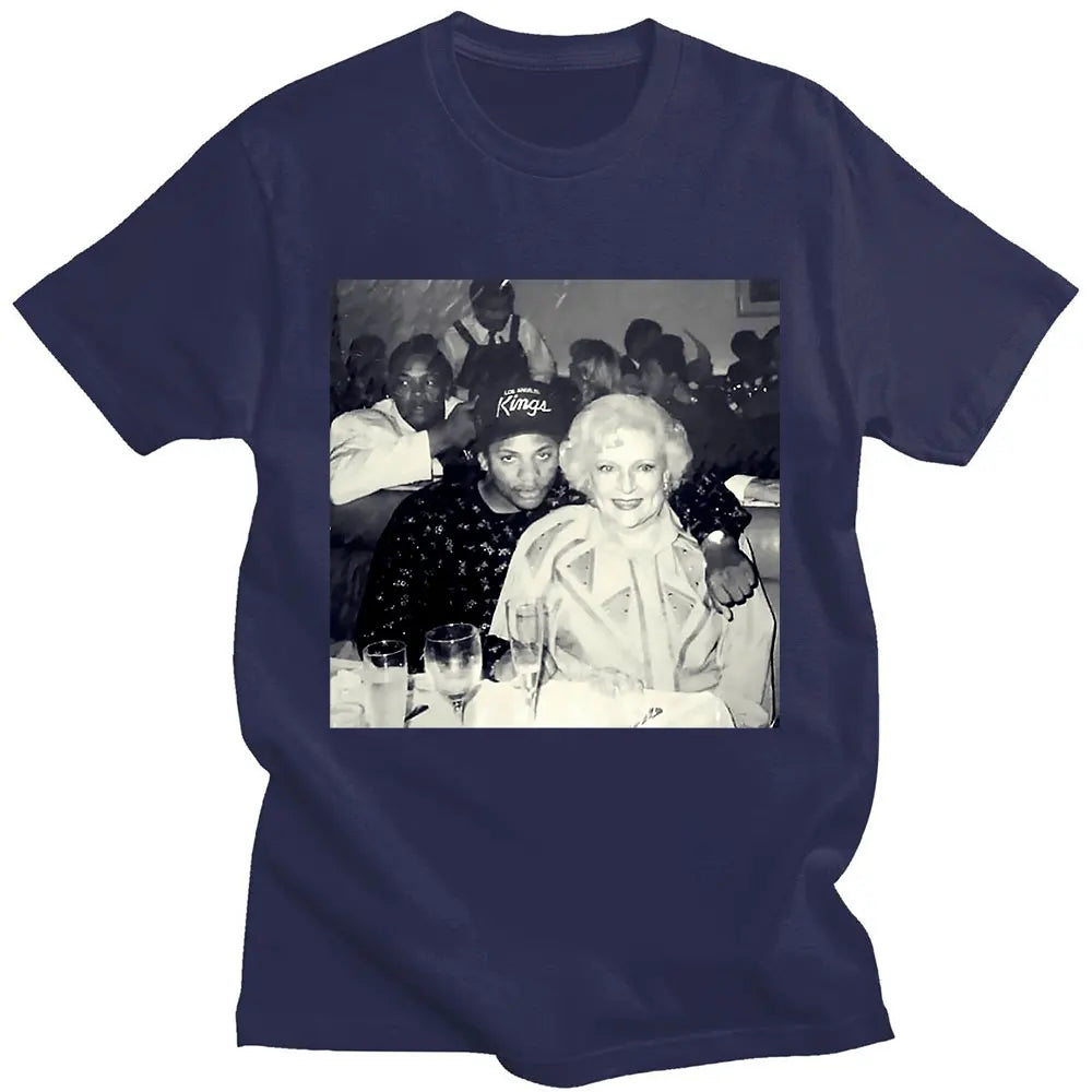 Classic Eazy E with Betty White Golden Girls TShirt Men Women Vintage T-shirts Top Cotton Tee Shirt Oversize Harajuku Streetwear