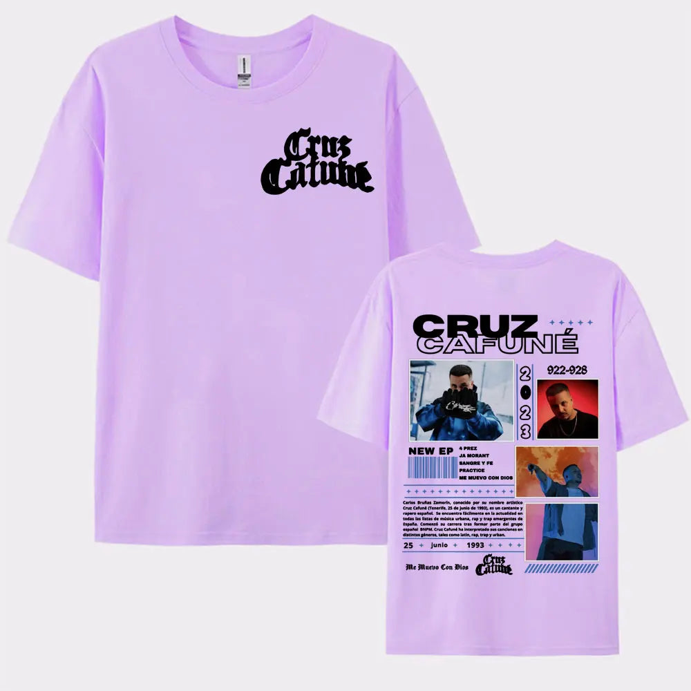 Rapper Cruz 922-928 Album Tour Merch T-shirt Men's Clothing Hip Hop Vintage Fashion T Shirts Summer O-Neck Tops Casual T Shirt