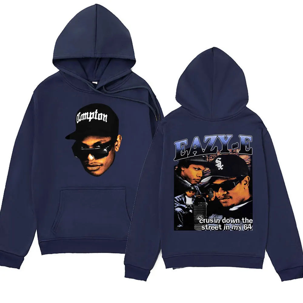 90s Rapper Eazy E Graphic Hoodie Men 90s Vintage Harajuku Hooded Sweatshirt Casual Oversized Hip Hop Streetwear Hoodies Unisex