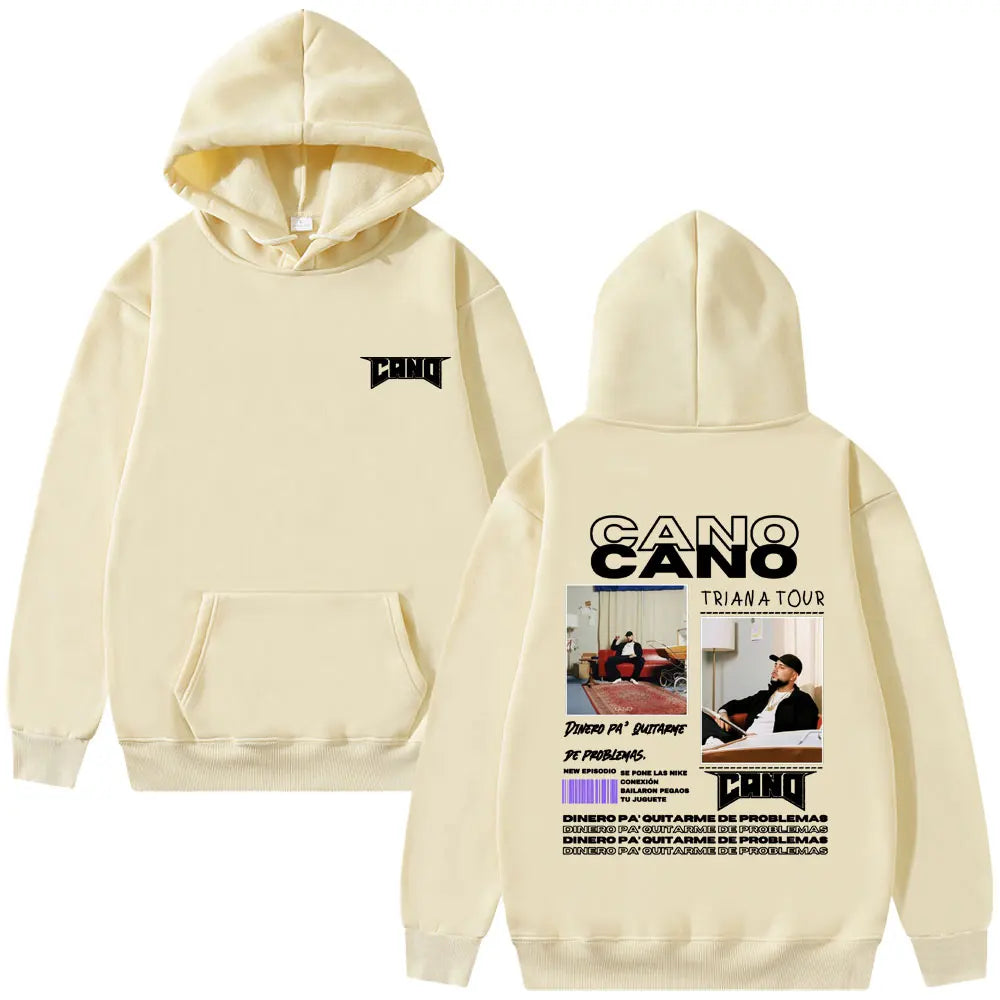 Rapper Cano Triana Tour Album 2025 Hoodies Men Women Fashion Hip Hop Street Sweatshirt Men's Oversized Hoodie Vintage Streetwear