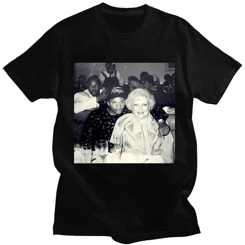 Classic Eazy E with Betty White Golden Girls TShirt Men Women Vintage T-shirts Top Cotton Tee Shirt Oversize Harajuku Streetwear