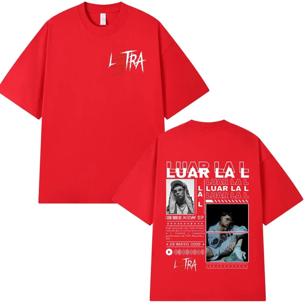 Rapper Luar La L L3TRA T shirt Men Women Hip Hop Fashion Short Sleeve T-shirts 100% Cotton Casual Oversized Tee Shirt Streetwear