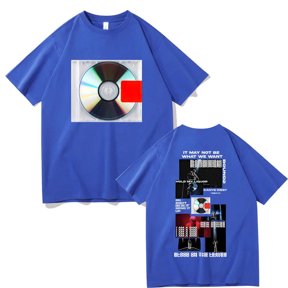 Rapper Kanye West Yeezus It May Not Be What We Want Album Cover T-shirt Men's Hip Hop Vintage T Shirt Male Oversized Streetwear