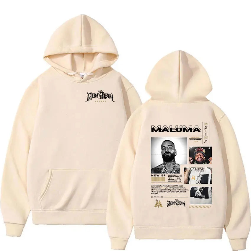 Rapper MALUMA 2024 Album Graphic Hoodie Men Hip Hop Vintage Pullover Sweatshirt Unisex High Quality Oversized Hoodies Streetwear