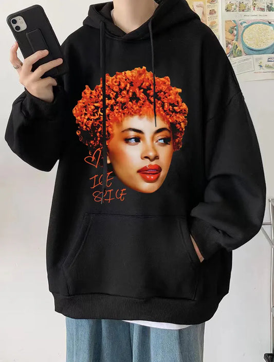 Rapper Ice Spice Certified Munch Graphic Hoodies for Men Women Fashion Hip Hop Aesthetic Hoodie Casual Sweatshirt Y2K Streetwear