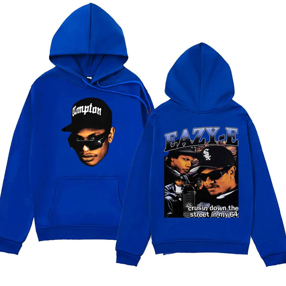 90s Rapper Eazy E Graphic Hoodie Men 90s Vintage Harajuku Hooded Sweatshirt Casual Oversized Hip Hop Streetwear Hoodies Unisex
