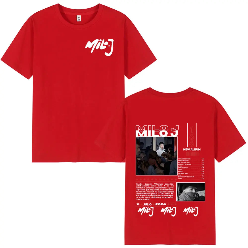 Rapper Milo J 166 Album Merch T Shirt Men Women Clothing Fashion Hip Hop T-shirt Cotton Casual Oversized Short Sleeve T-shirts