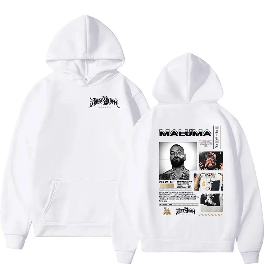 Rapper MALUMA 2024 Album Graphic Hoodie Men Hip Hop Vintage Pullover Sweatshirt Unisex High Quality Oversized Hoodies Streetwear