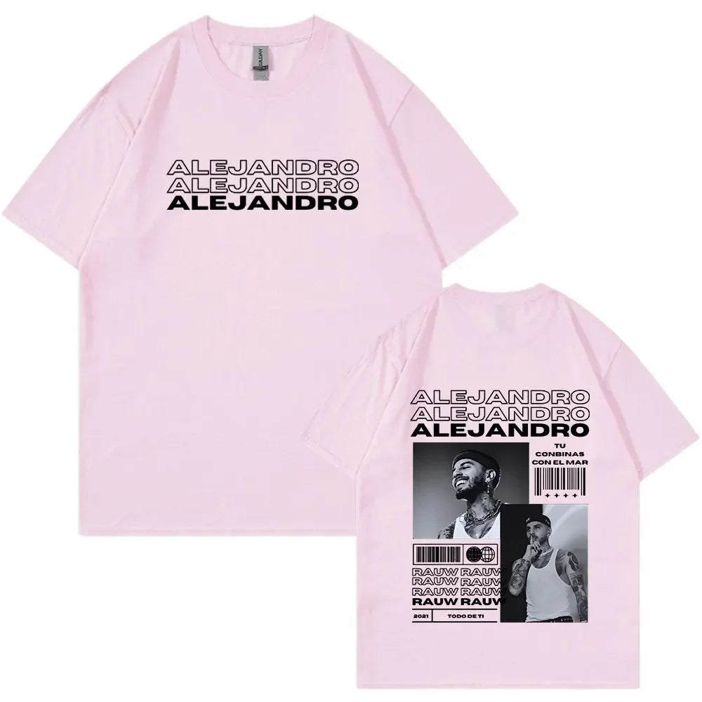 Rauw Alejandro Album Todo De Ti T Shirt Men Women Clothes Fashion Vintage Tee Shirt Cotton Casual Oversized T-Shirts Streetwear