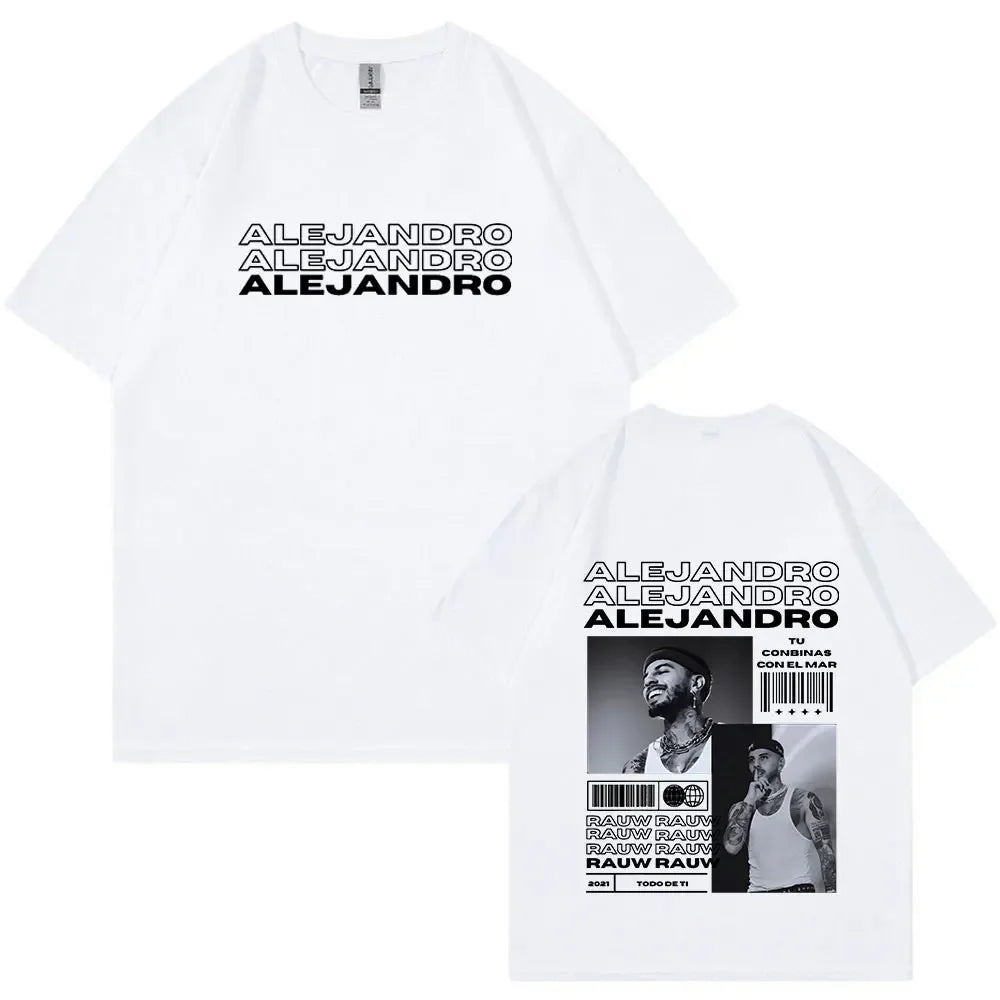 Rauw Alejandro Album Todo De Ti T Shirt Men Women Clothes Fashion Vintage Tee Shirt Cotton Casual Oversized T-Shirts Streetwear