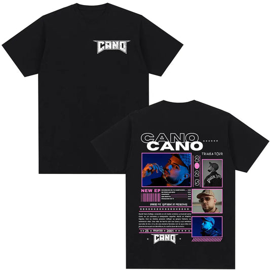 Rapper Cano Triana Tour Merch T-shirts Men Women Fashion Hip Hop Oversized T Shirt Comfort Cotton Casual Short Sleeve T-shirt