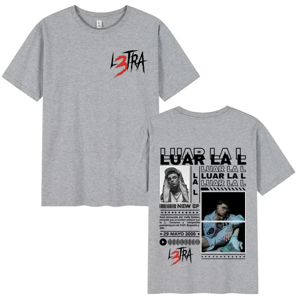 Rapper Luar La L L3TRA T shirt Men Women Hip Hop Fashion Short Sleeve T-shirts 100% Cotton Casual Oversized Tee Shirt Streetwear