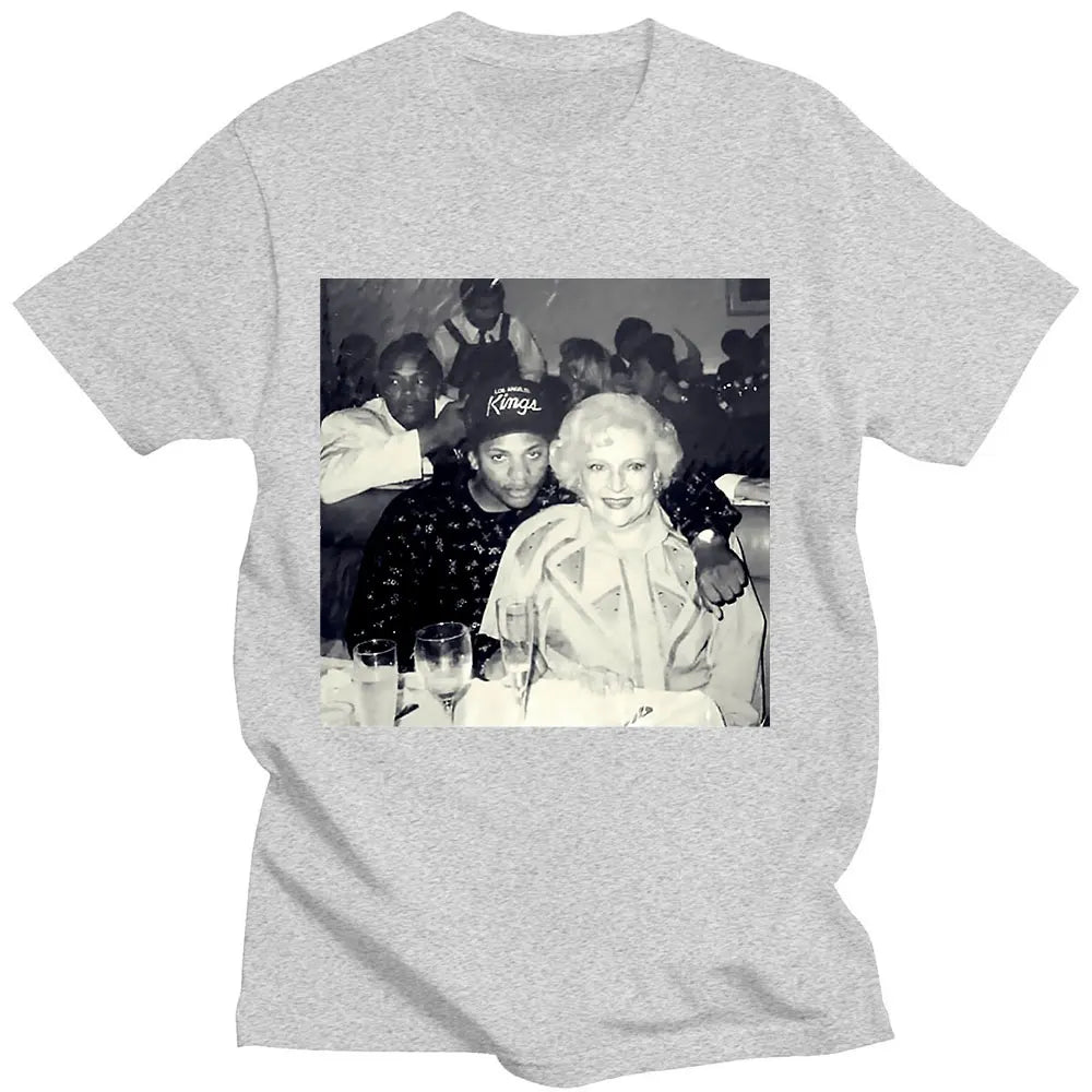 Classic Eazy E with Betty White Golden Girls TShirt Men Women Vintage T-shirts Top Cotton Tee Shirt Oversize Harajuku Streetwear