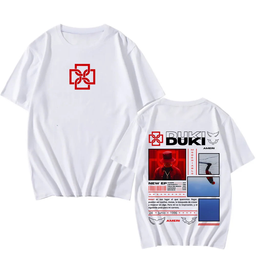 Duki Ameri New EP TShirts Unisex Men/Women Classic Clothing Hip Hop Tops Vintage Fashion Streetwear Cotton T-Shirts Short Sleeve