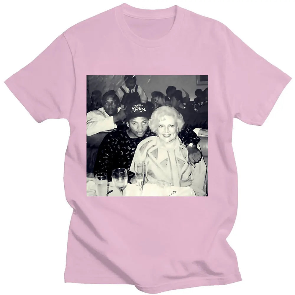 Classic Eazy E with Betty White Golden Girls TShirt Men Women Vintage T-shirts Top Cotton Tee Shirt Oversize Harajuku Streetwear