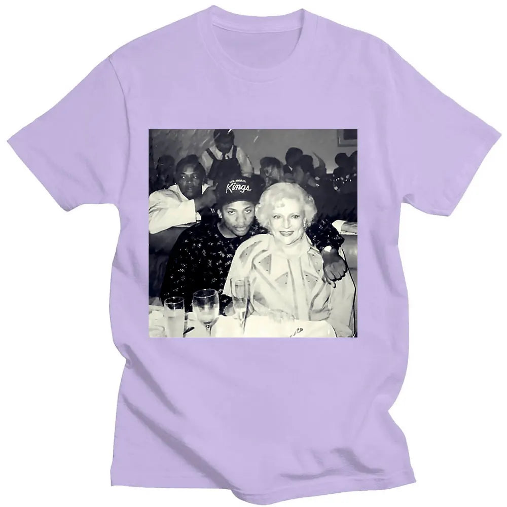 Classic Eazy E with Betty White Golden Girls TShirt Men Women Vintage T-shirts Top Cotton Tee Shirt Oversize Harajuku Streetwear