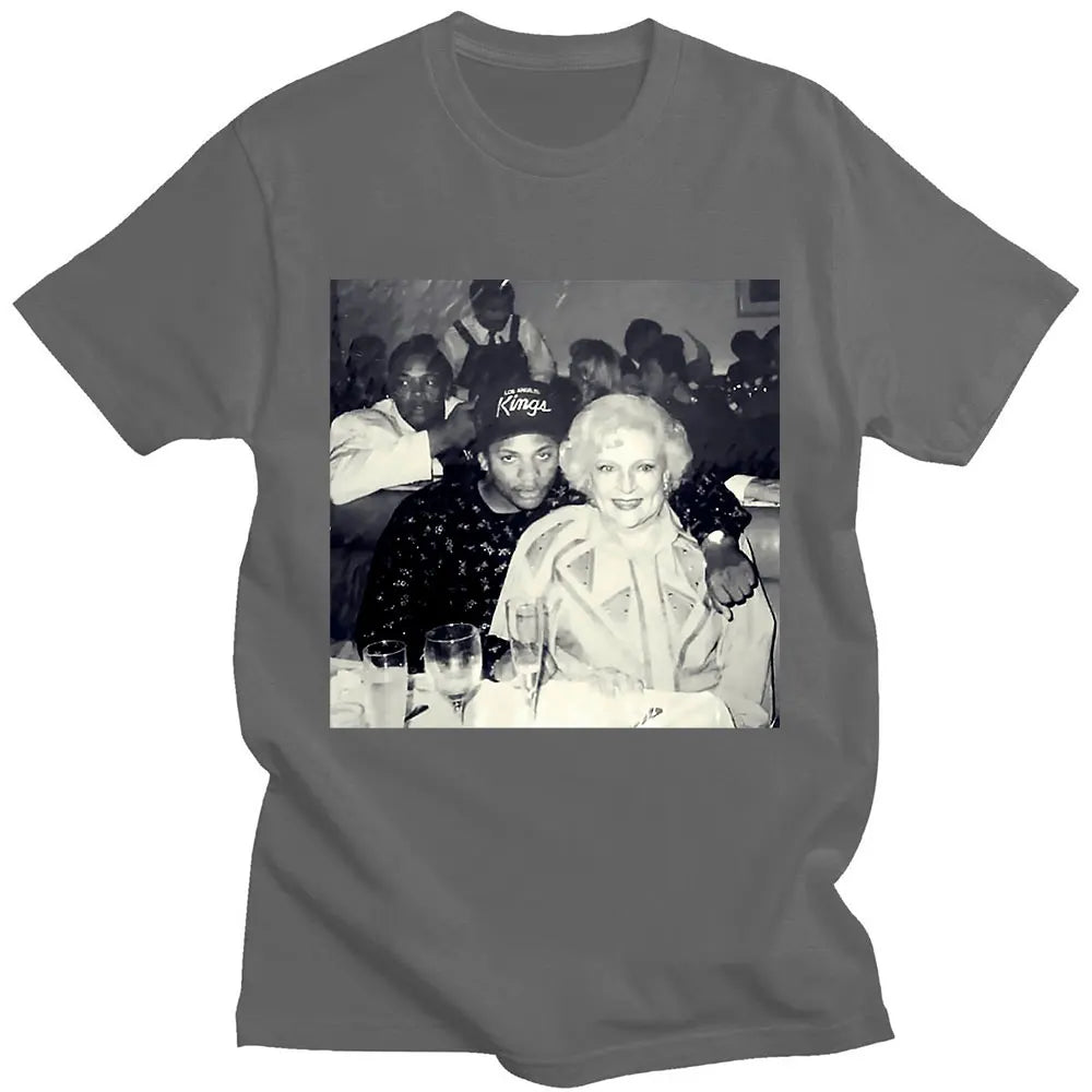 Classic Eazy E with Betty White Golden Girls TShirt Men Women Vintage T-shirts Top Cotton Tee Shirt Oversize Harajuku Streetwear