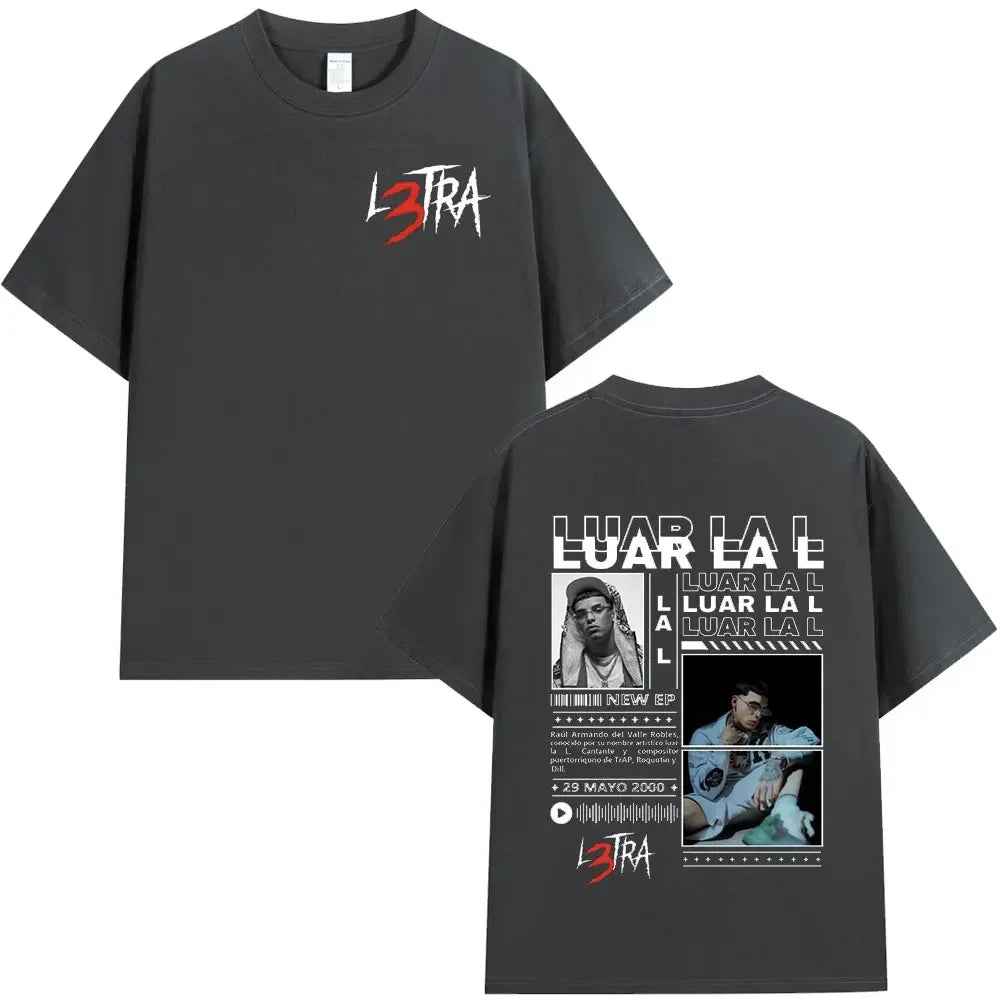 Rapper Luar La L L3TRA T shirt Men Women Hip Hop Fashion Short Sleeve T-shirts 100% Cotton Casual Oversized Tee Shirt Streetwear