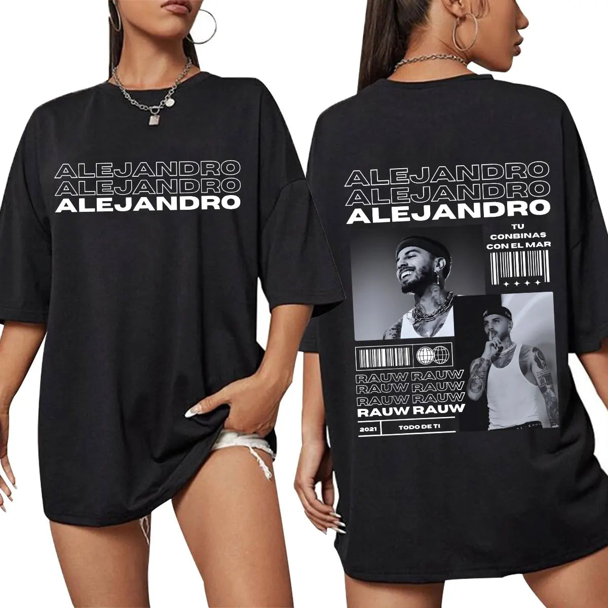 Rauw Alejandro Album Todo De Ti T Shirt Men Women Clothes Fashion Vintage Tee Shirt Cotton Casual Oversized T-Shirts Streetwear